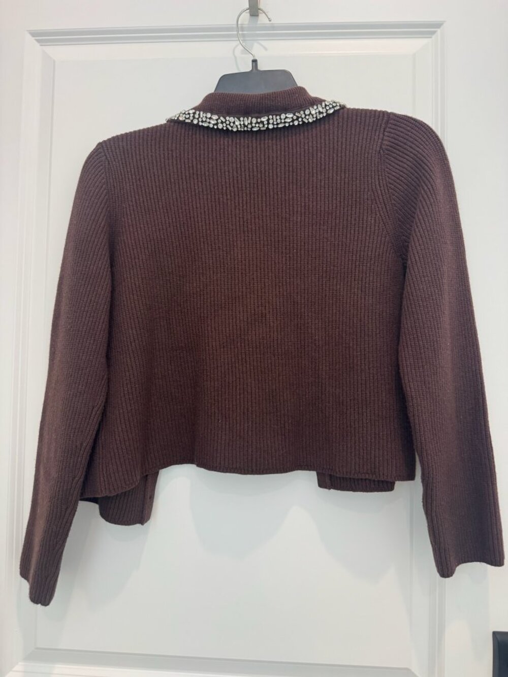 Target Future Collective Women's Embellished Collar Cardigan Sweater - Picture 3 of 5